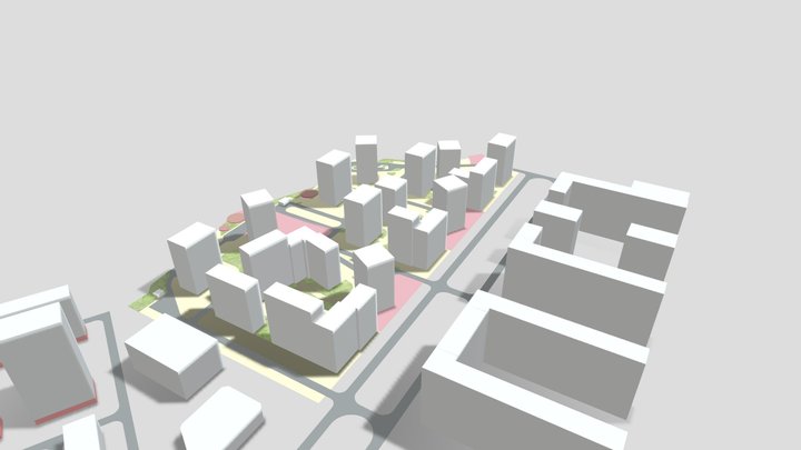 11 очередь Пригород 3D Model