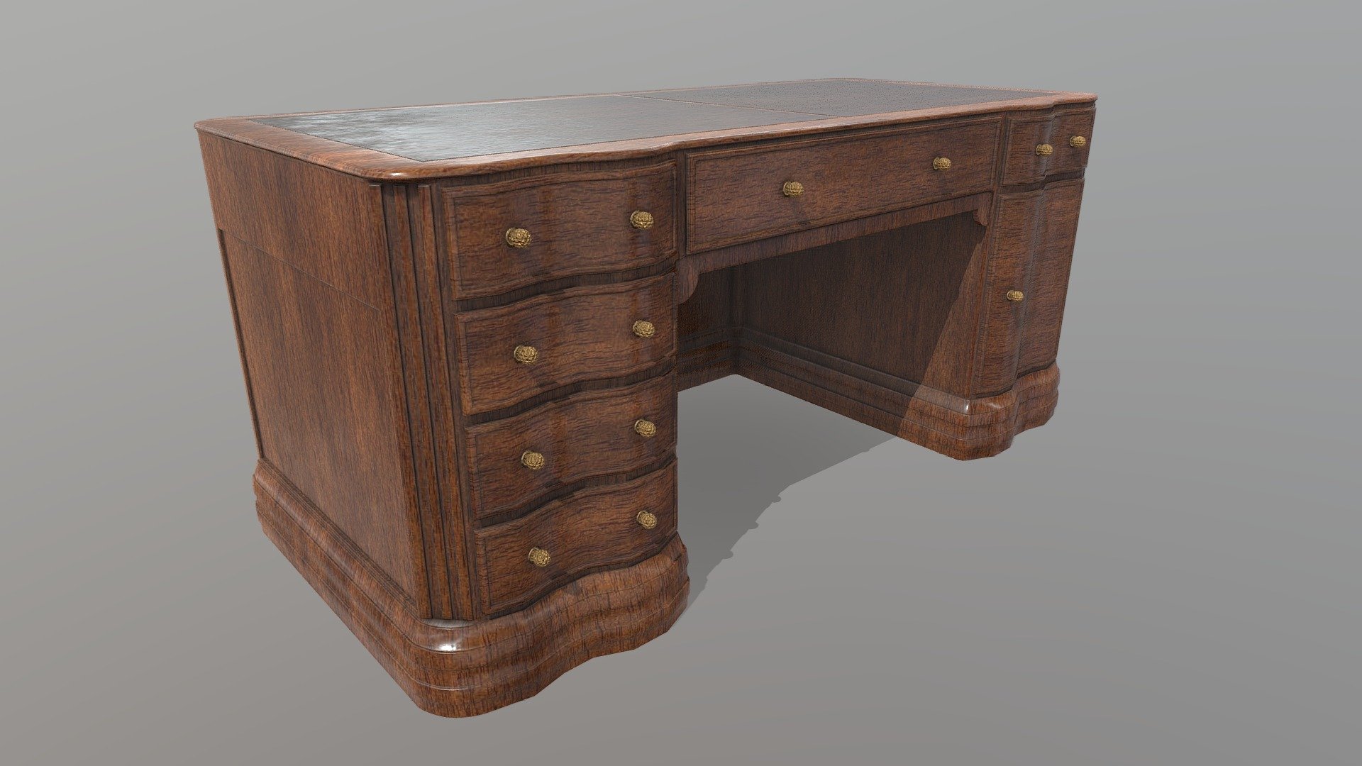 Vintage Desk Buy Royalty Free 3D model by anderlon.cgi [32d659e] Sketchfab Store