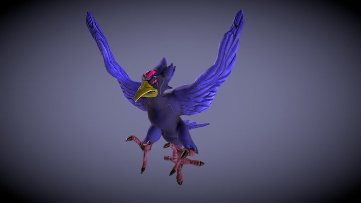 Fantasy Raven 3D Model