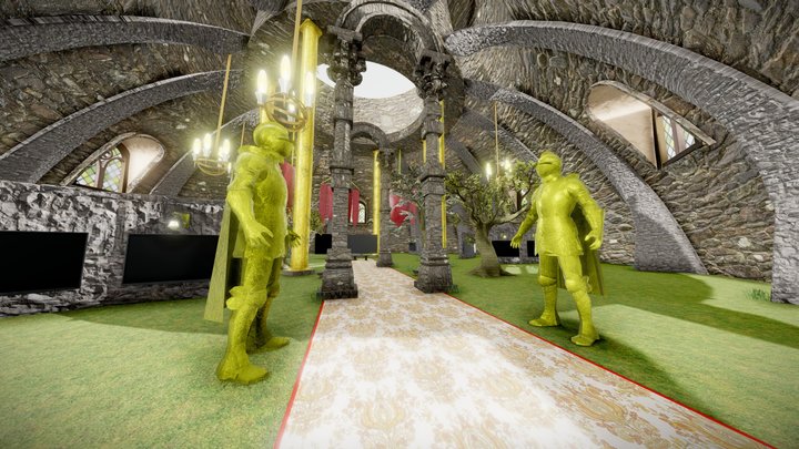 Metaverse Castle Baked| VR/AR Ready 3D Model