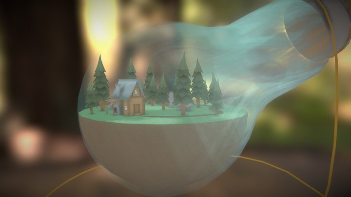 Light forest terrarium 3D Model