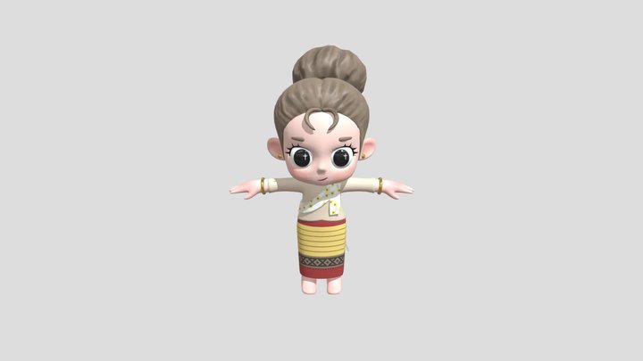 Girl_ Lanna 3D Model