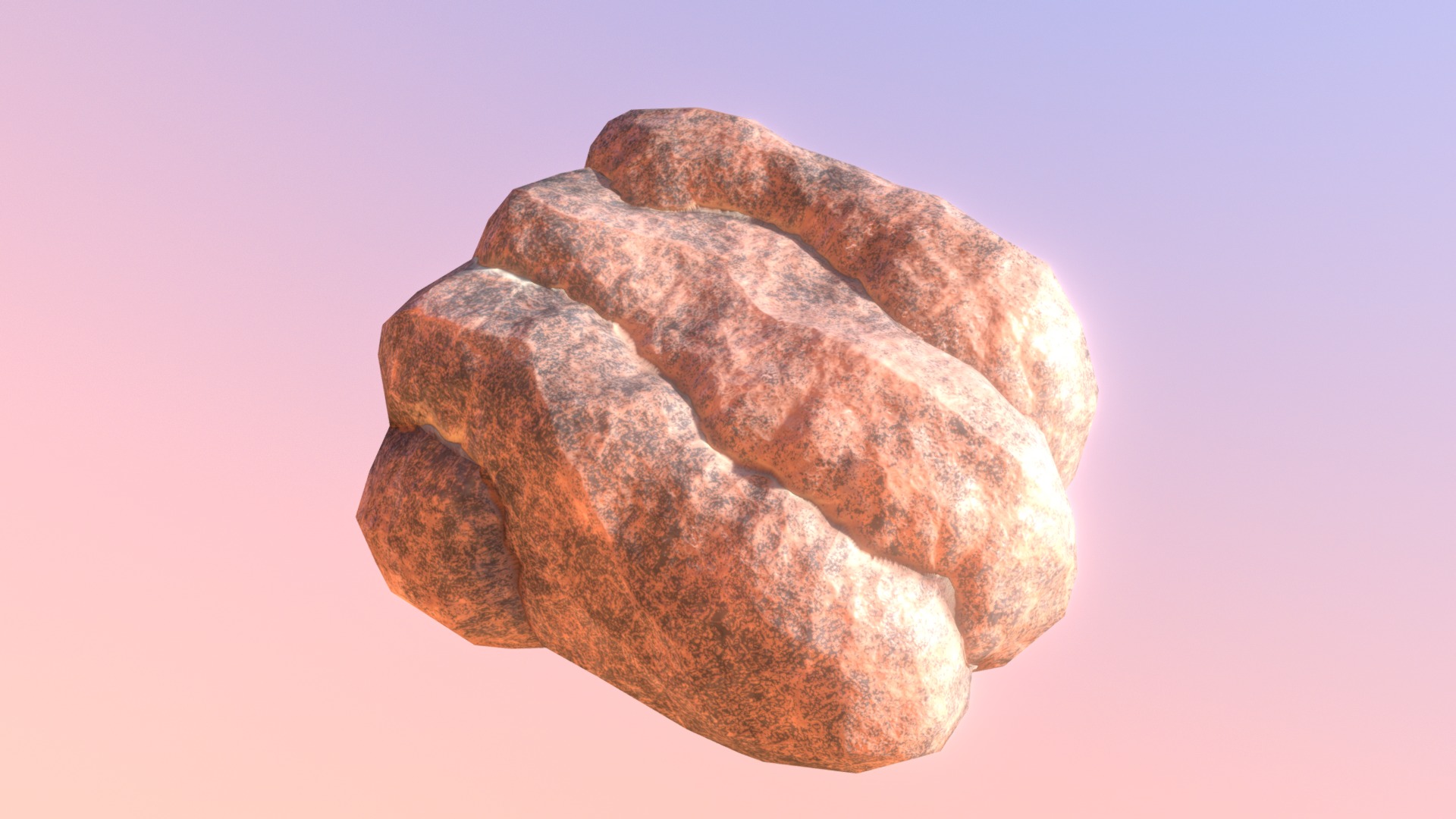 3D model Rock - This is a 3D model of the Rock. The 3D model is about a piece of bread.