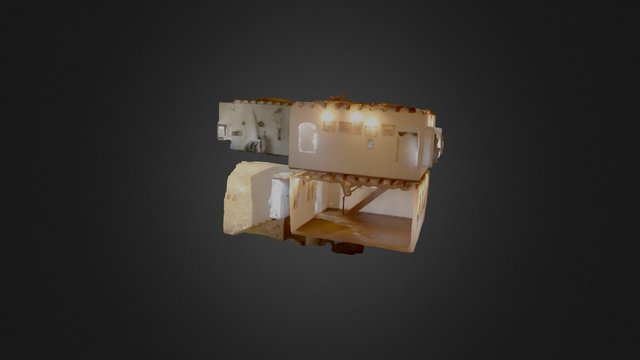 Interior Decimated Draft Texture 3D Model