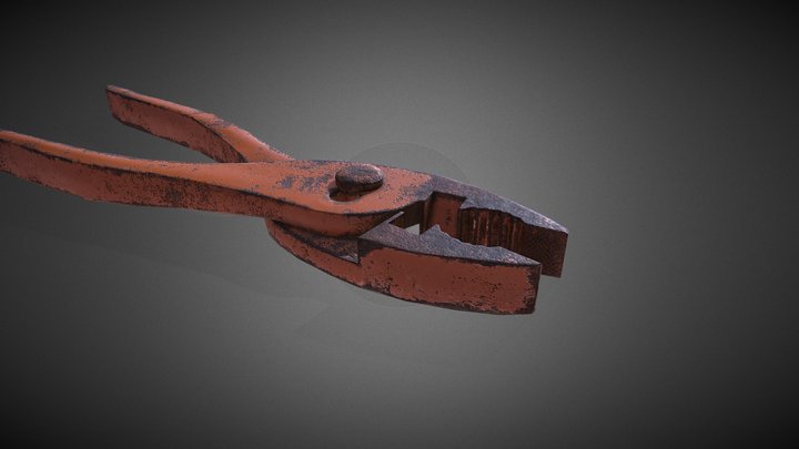 Old Vintage Pliers 3D Model