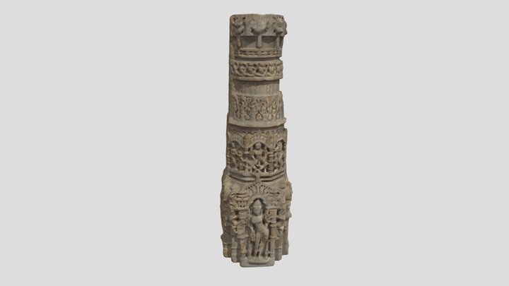 India_marble_temple_pillar 3D Model