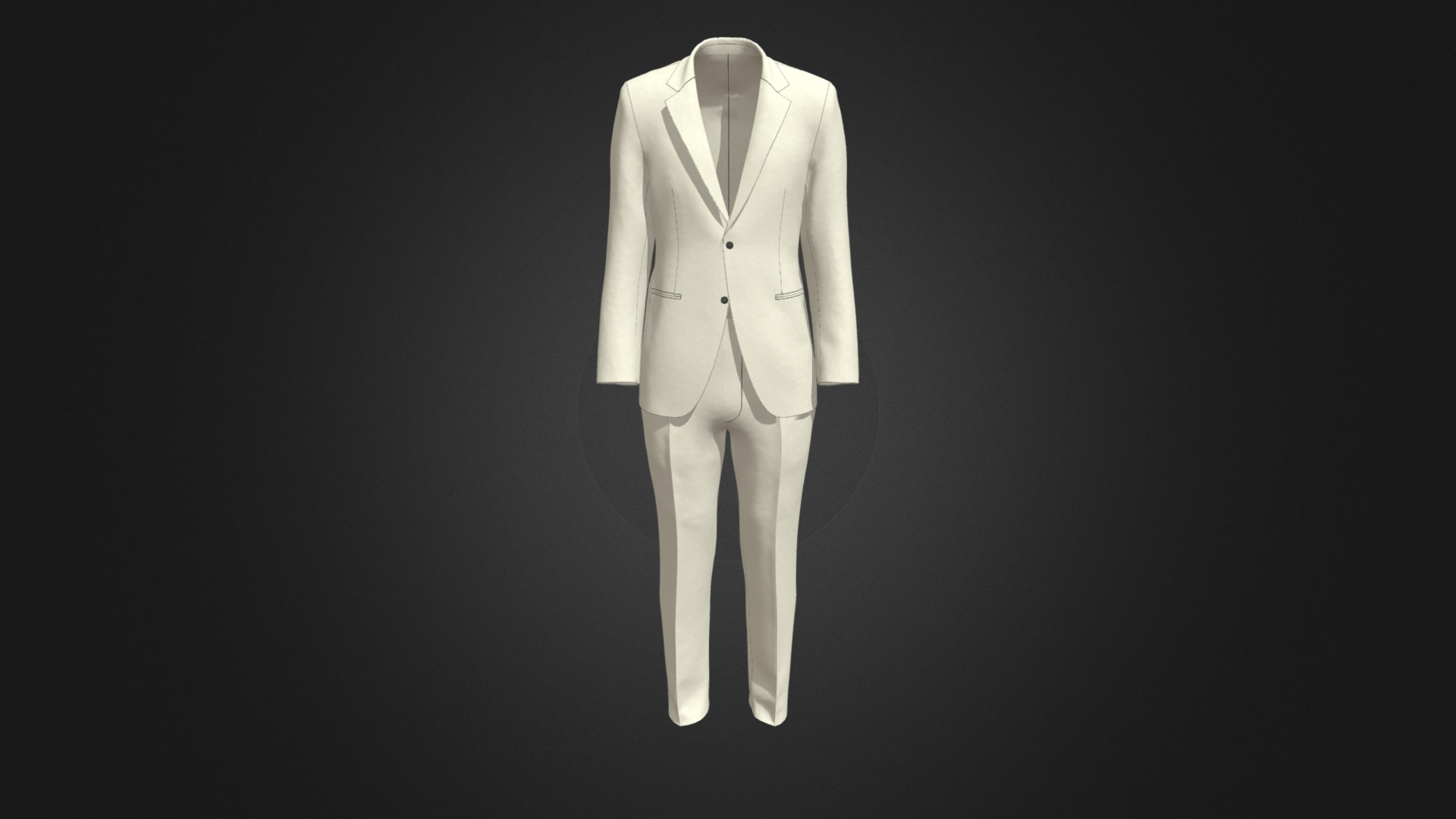 3D model Men’s Setup (Leather) - This is a 3D model of the Men's Setup (Leather). The 3D model is about a white mannequin with a white shirt.