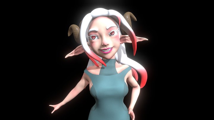 Demon- Girl 3D Model