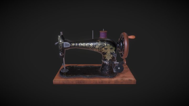 Victorian Sewing Machine 3D Model