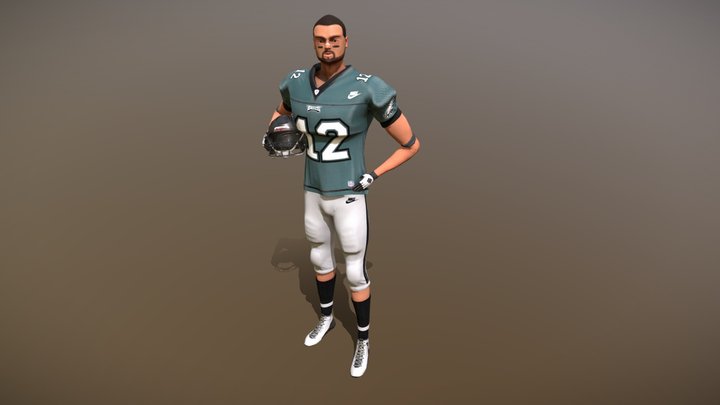 American football player - Wide Reciever 3D Model