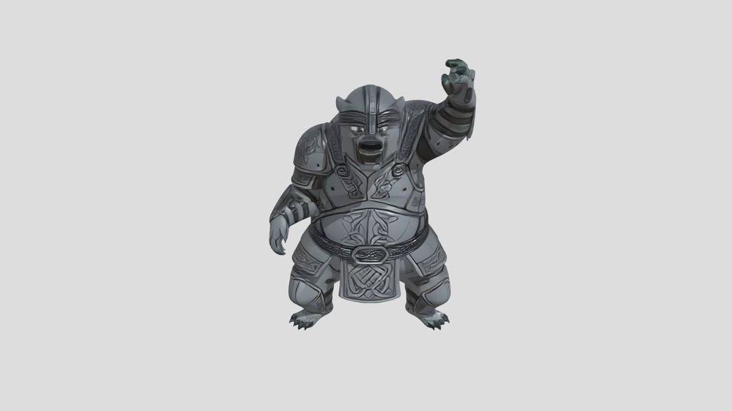 Artio the Narnian bear, petrified