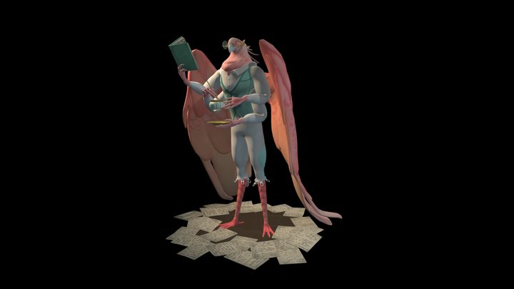Stylized Creation - The Book Keeper 3D Model
