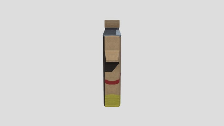 cardboard paint spray gun 3D Model