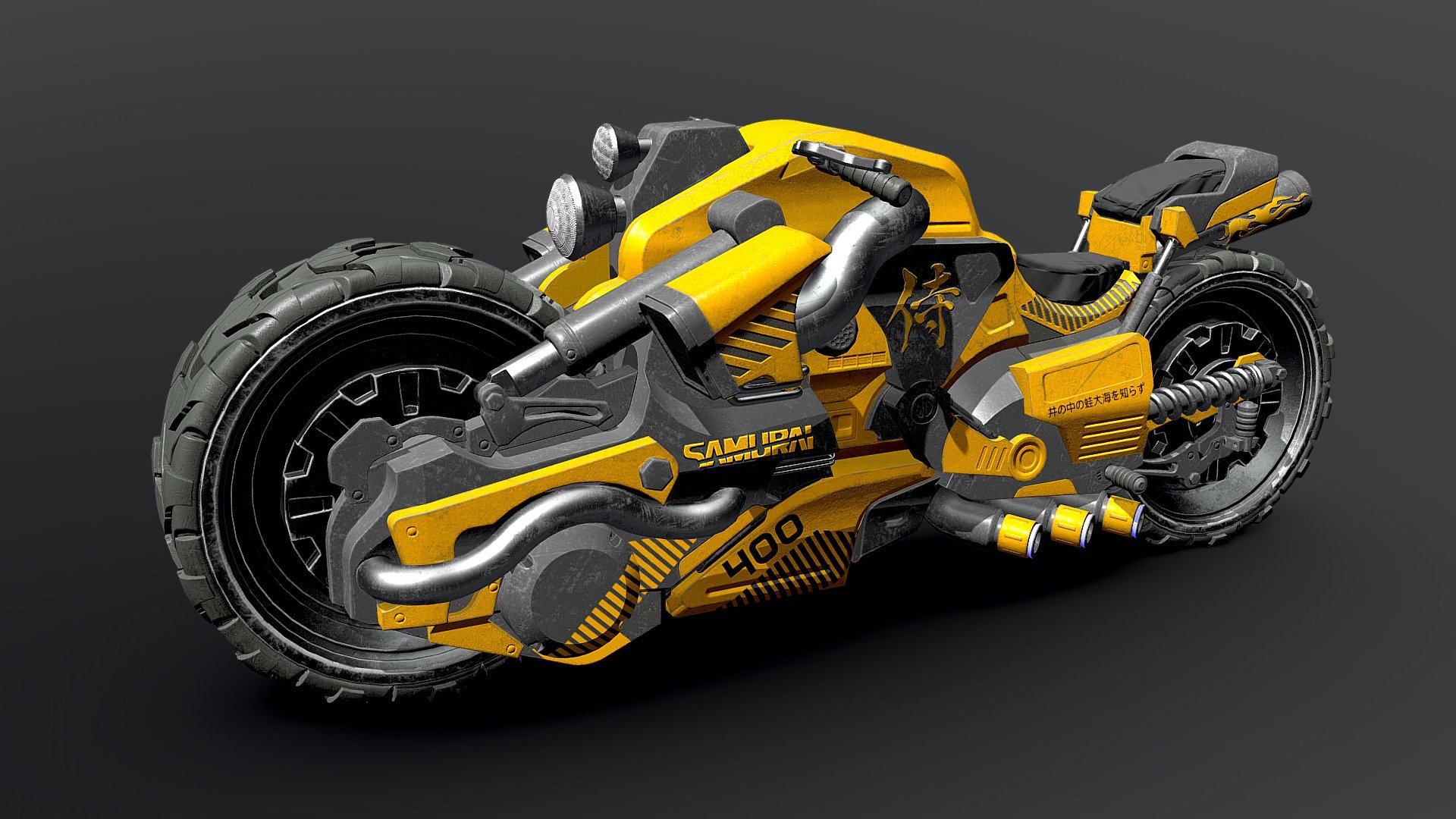 Sci-Fi RetroBike - 3D model by Ahivo [32e967d] - Sketchfab