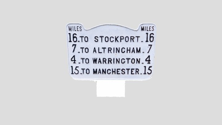 Milepost (Listed) Lymm c. 1821 3D Model