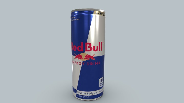 Red Bull Can 3D Model