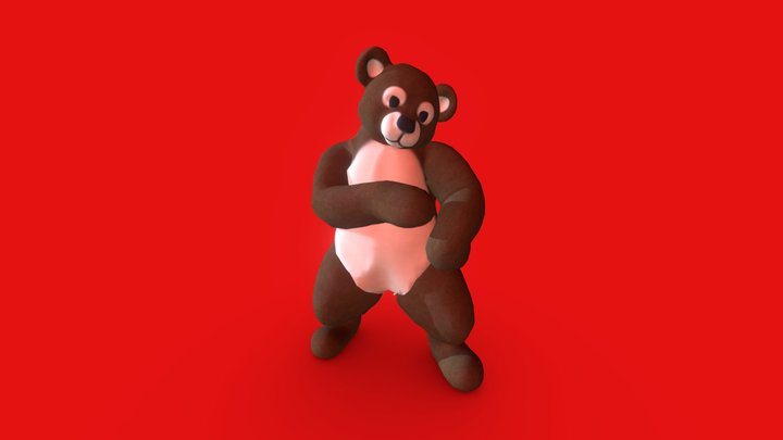Wrestling Teddy 3D Model