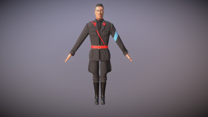 Hlinka guard soldier 3D Model