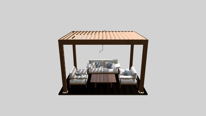 Goldwood Manual Pergola 3D Model