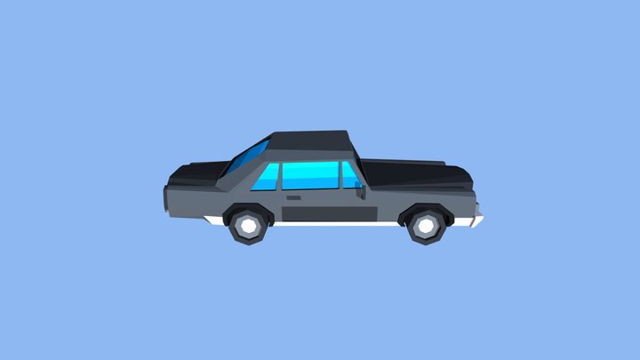 Low poly Black Must_ang 3D Model