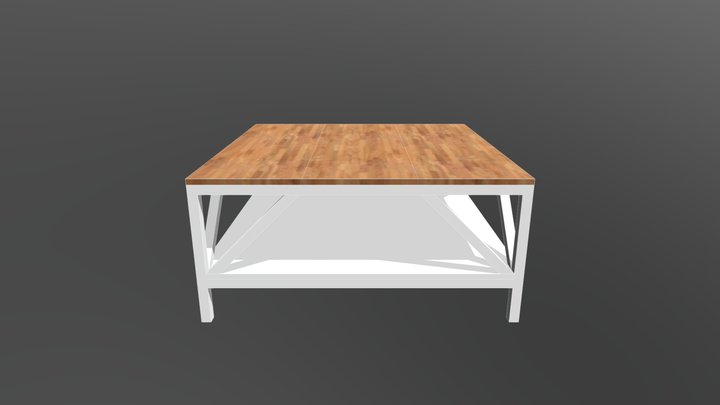 Table Carré New Blanche (2) 3D Model