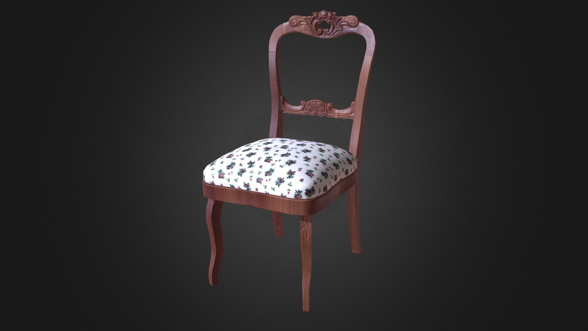 Vintage chair game asset