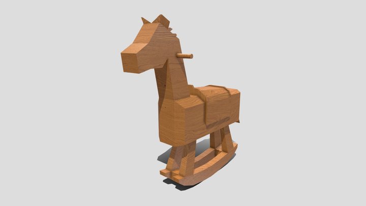 Horse Toy (Low Poly) 3D Model