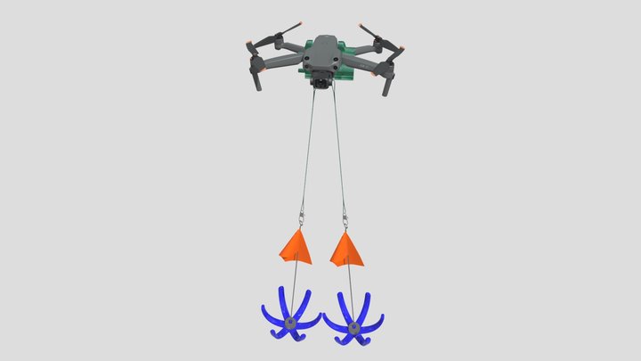 Double MineMarker Delivery System 3D Model