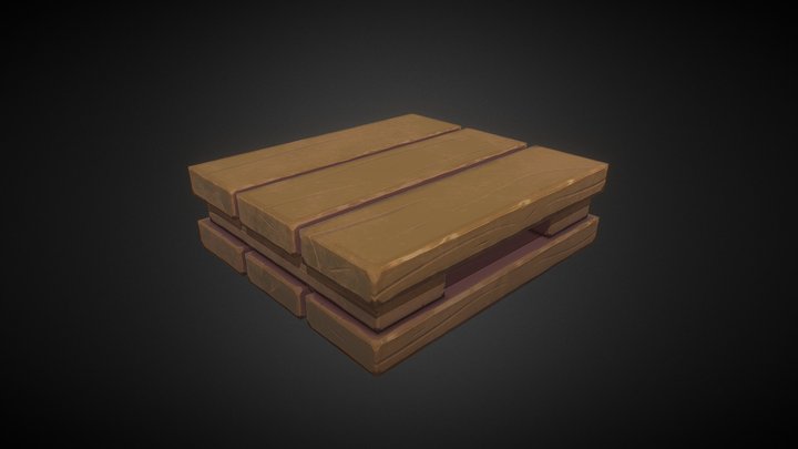 Stylized Wooden Pallet 3D Model