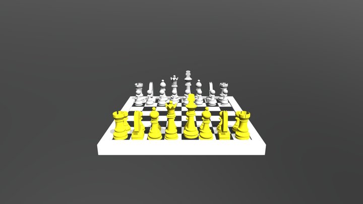 Playing Wooden Chess - Free 3D Model by Namora2003