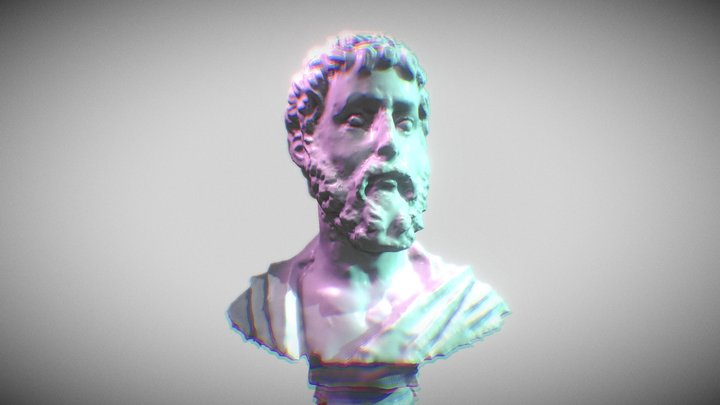 Greek sculpture scan - Sofokles [Vaporwave] 3D Model