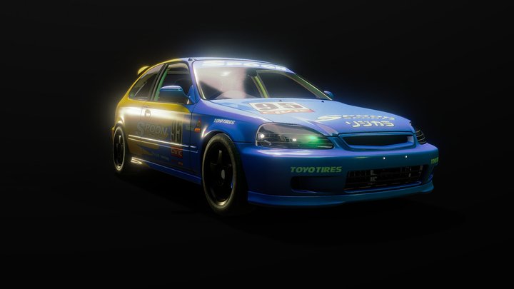 Honda Civic Ek9 Spoon Sports 3D Model