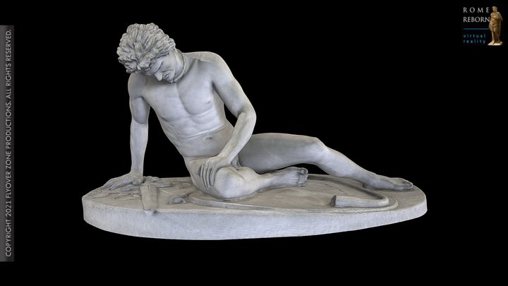 3D rendering of Gaul, dying