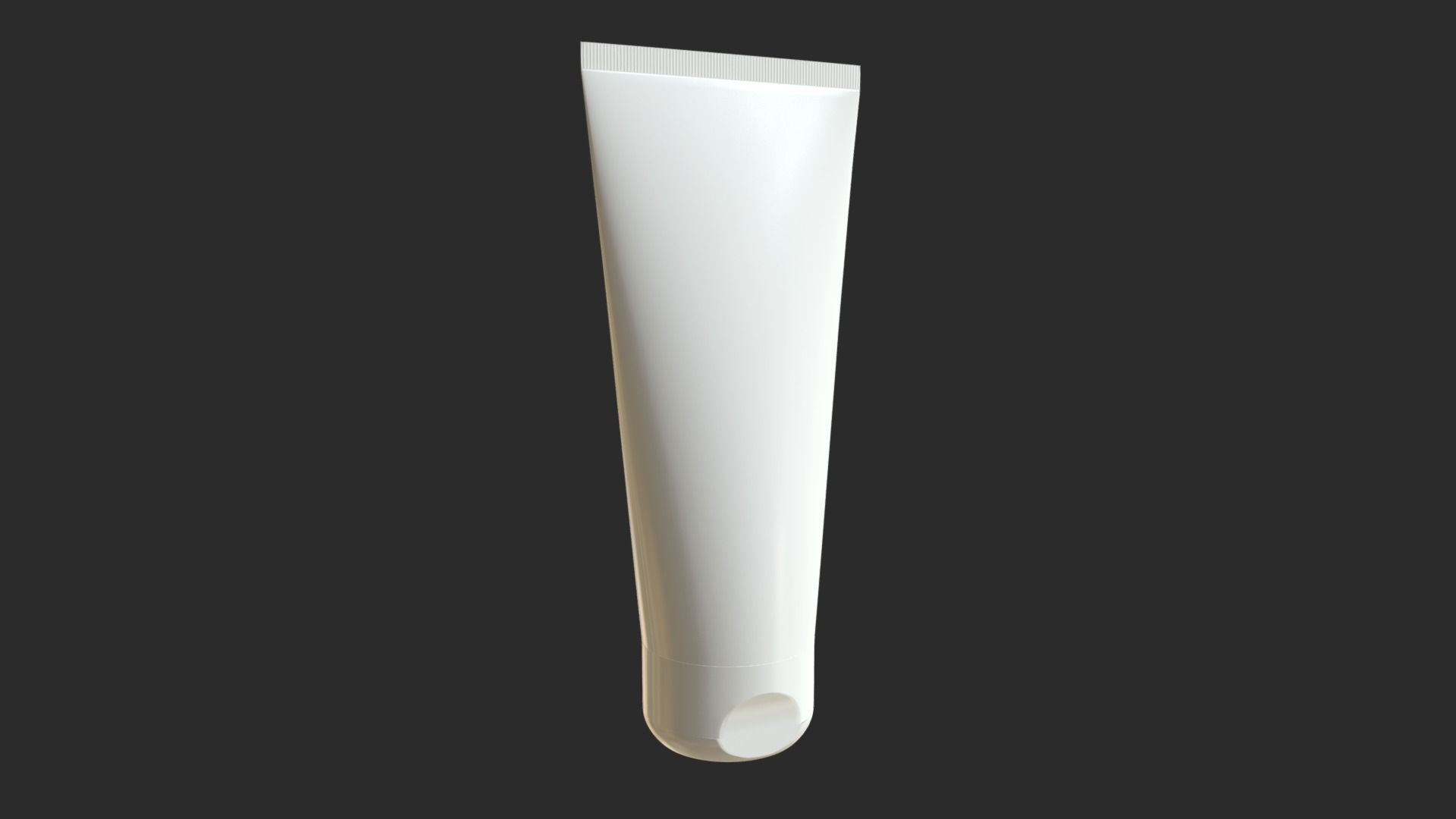 3D model Cosmetic tube 1 - This is a 3D model of the Cosmetic tube 1. The 3D model is about a white cylindrical object.