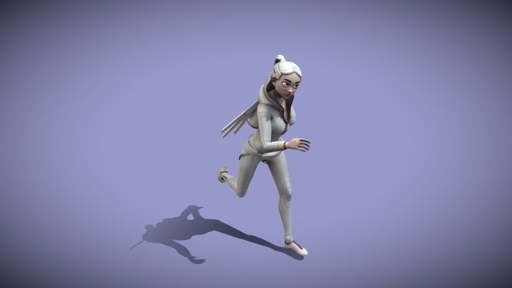 Girl with animations 3D Model