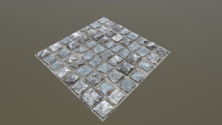 Cobblestone Floor Texture 3D Model