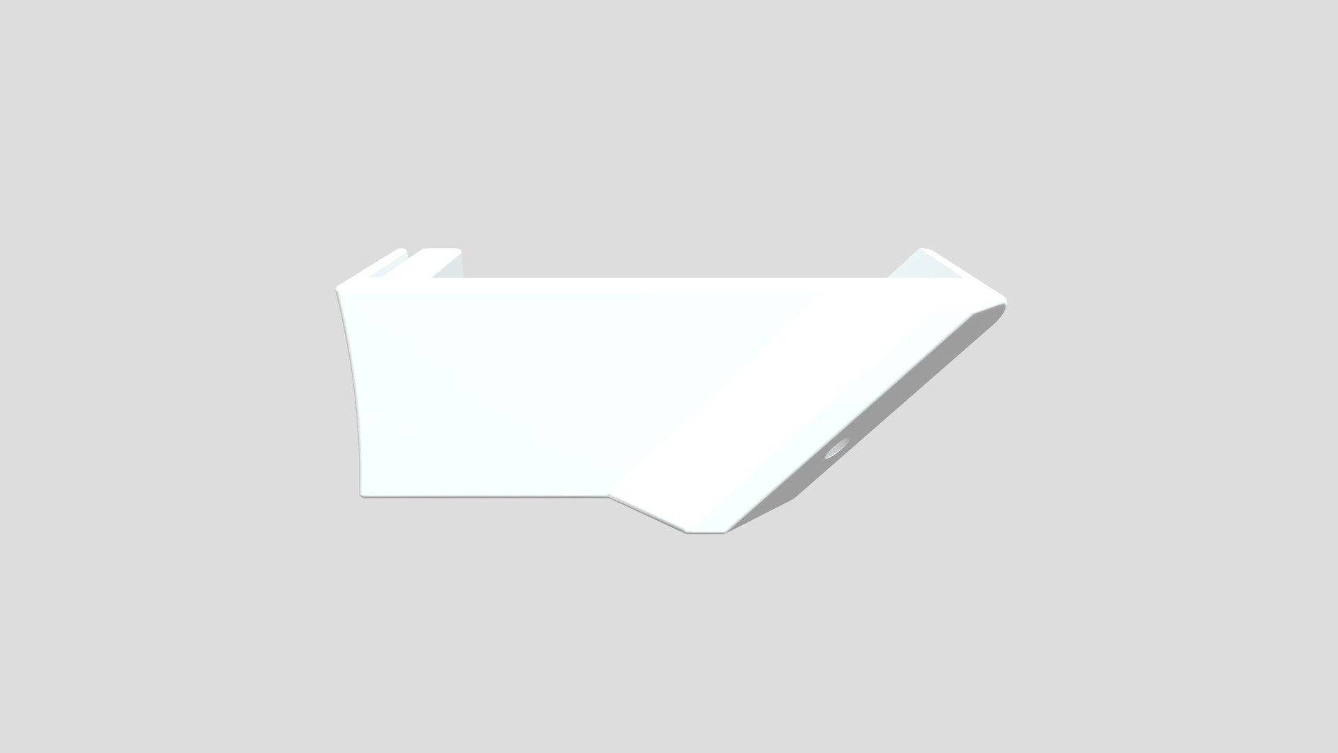 Rev A, Clamp, RIGHT, Angled, Wedge, Hole Chamfer