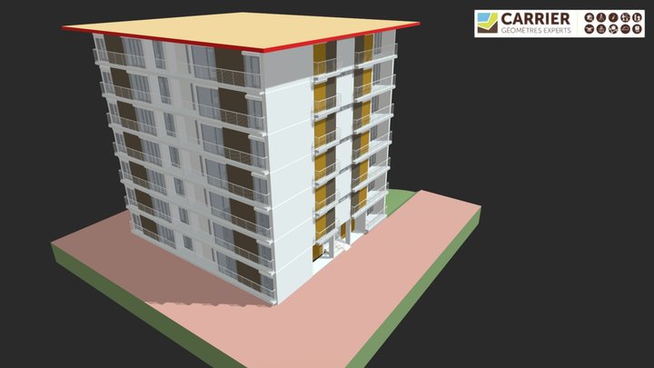 Maquette 3d immeuble - 3D building model 3D Model