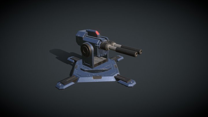 Defense Turret 3D Model