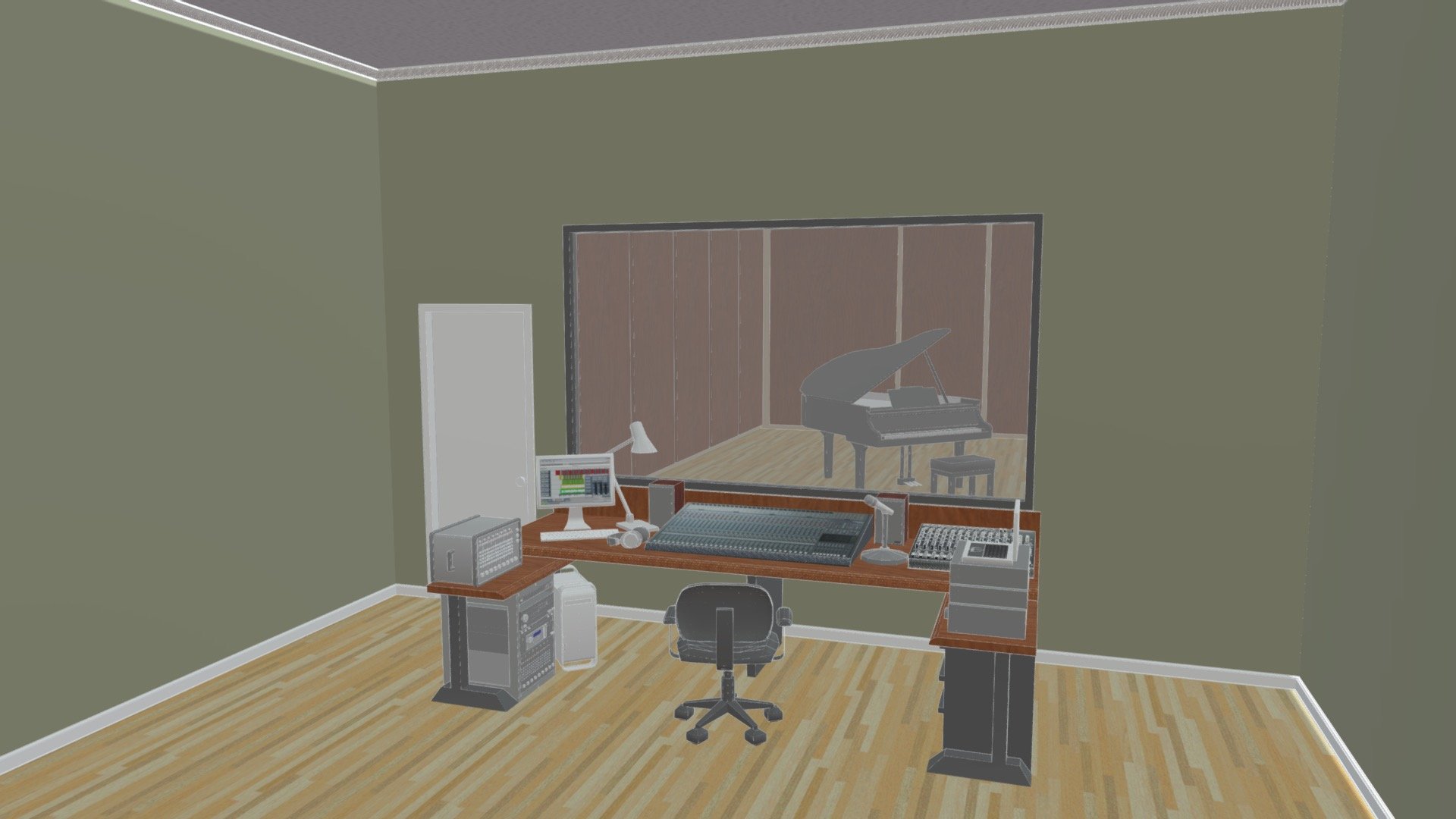 Recording Studio - Download Free 3D model by Noah Lupowitz ...