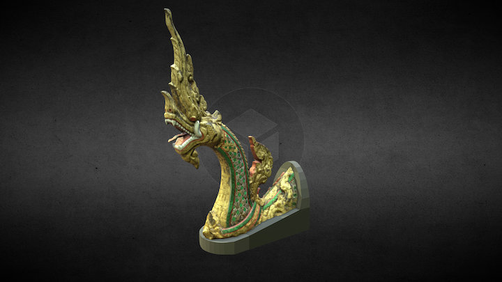 Naga, Haw Pha Bang Temple, Laos 3D Model