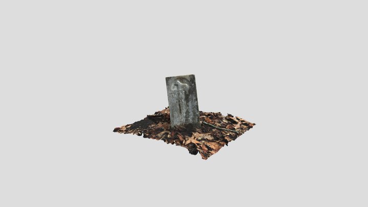 Headstone at the Brush Arbor Cemetery 3D Model