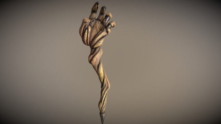 Wooden scepter of Urfin Juice 3D Model