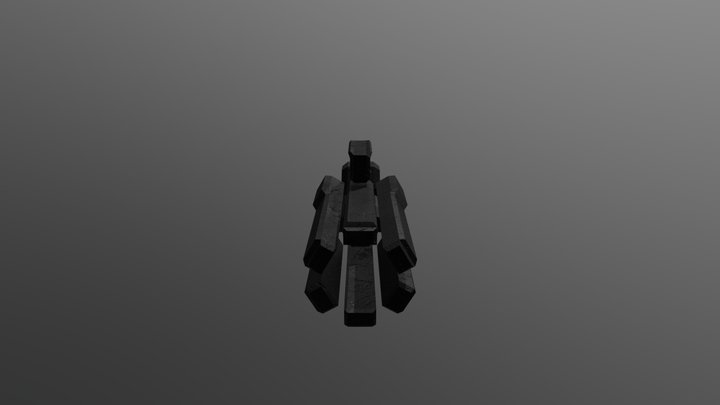 Hex Pistol 3D Model