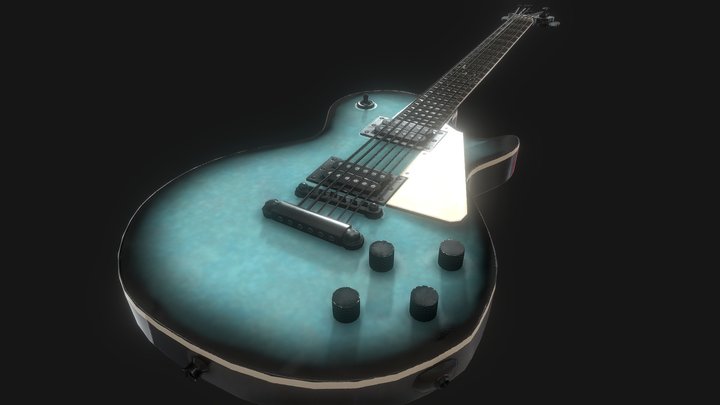 PBR Electric Guitar (Les Paul) 3D Model