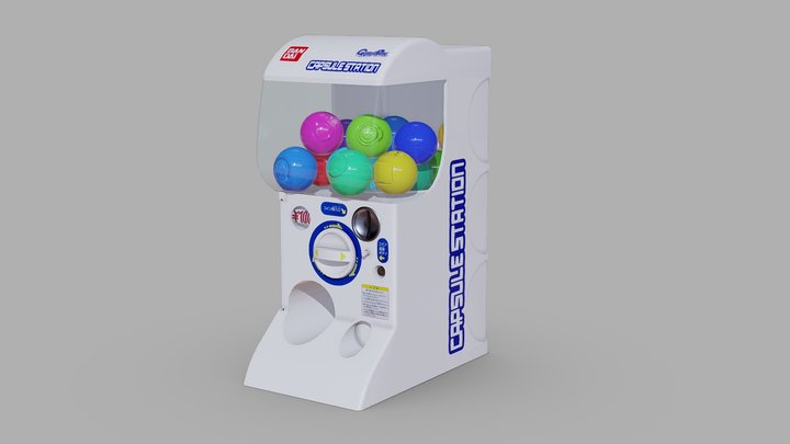 Gashapon Capsule Toy Machine 3D Model