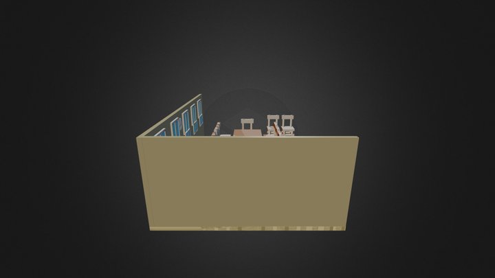 12 angry man room (english project) 3D Model