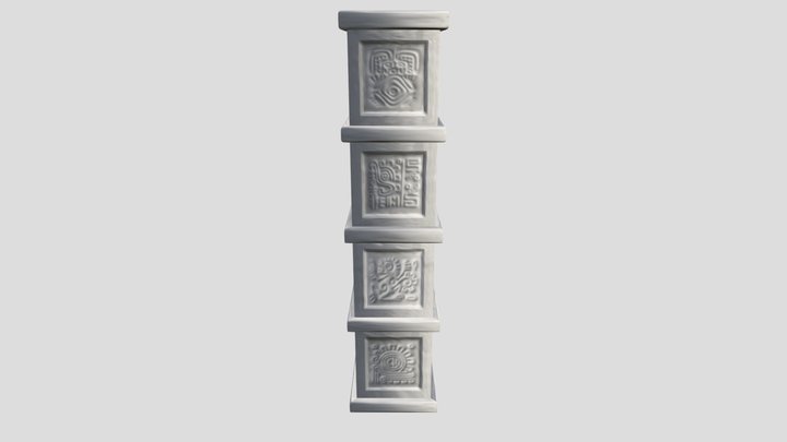 2 Shrine Column Low All 3D Model