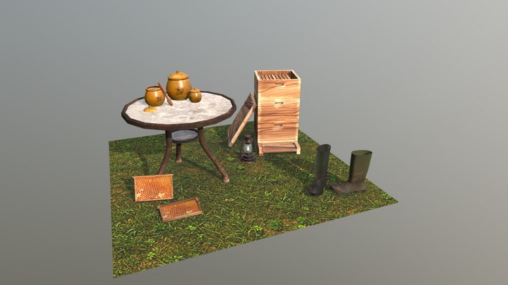 DAE 5 Finished props - Eco House 3D Model