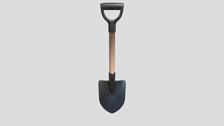Low-Poly Stylized Shovel – Free 3D Model STL